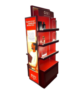 Display Expositor fabricado em MDF e iluminado a LEDs