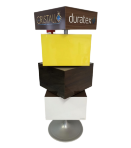 Display de mesa feito para Duratex