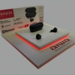 Display de balcão para eletrônicos - Fones AIWA