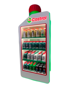 Expositor de Chão - Castrol - Fábrica de Expositores