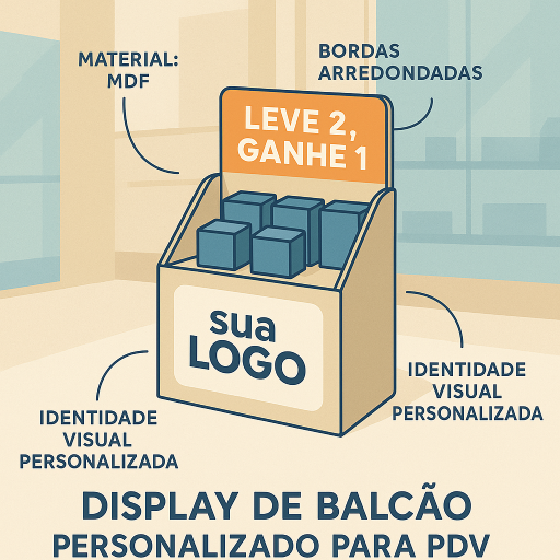 Display de balcão personalizado para PDV - Studio Vero