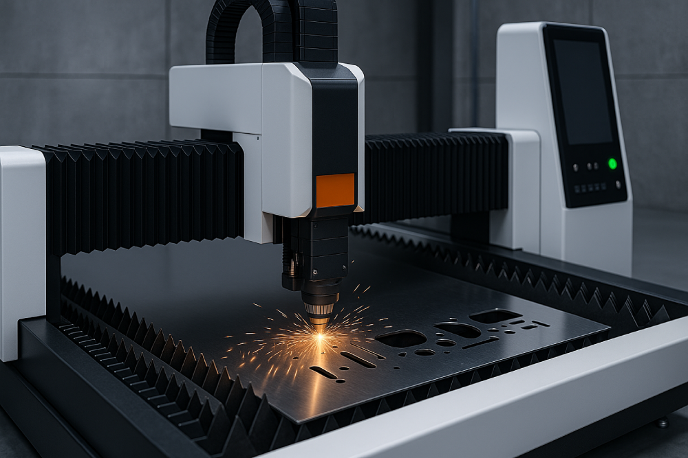 Cortando chapas de açop a laser