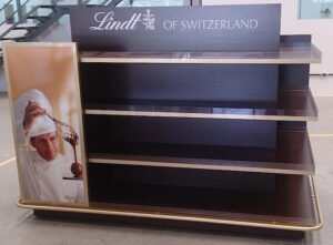 Expositor de doces fabricado para Lindt