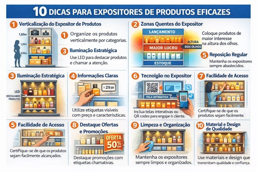 DIcas eficazes para expositores de produtos - PDV